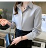 Silk Women White Shirt Women Long Sleeve Shirts Blouse Office Lady Satin Silk Blouse Tops Plus Size Women's Blouses & Shirts