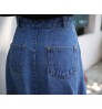 Fashion Women A Line Denim Maxi Skirt Wholesale Long Denim Skirts