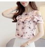 Fashion Femininos Autumn Blusas Tops Women Short Sleeve Casual Shoulder Strapless Stylish Blouse Models