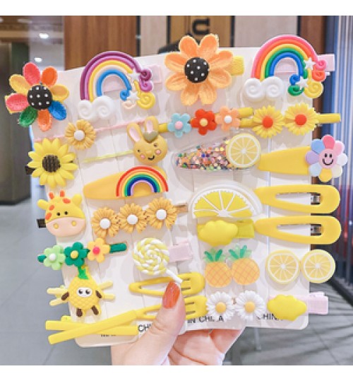 Children's Cute Cartoon Korean Jewelry Princess Headdress Girls Side Clip Bb Hairpin Baby Girl Hair Accessories