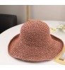 Wholesale Fashion Summer Paper Made Crocheted Ladies Hats Straw Women Hat