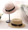 Wholesale Flat Top Boater Hat Summer Lady Sun Hat Paper Straw Hat