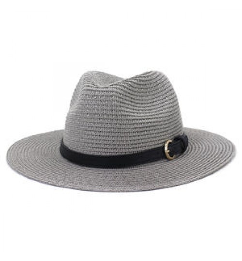 unisex Summer Floppy Straw Hat with black band for men and women ladies Hats Beach Straw Hat for Women straw Fedora