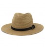 unisex Summer Floppy Straw Hat with black band for men and women ladies Hats Beach Straw Hat for Women straw Fedora