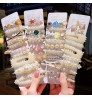 Pinzas para el cabello 2021 INS hair accessories crystals letter Alligator Clips Hair Accessories pearl hair clip Hairgrips