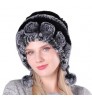 wholesale Womans rex Rabbit Fur Hat Warm Winter Skull Beanie Knit Hats lady winter hat