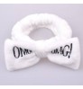 OMG Headbands for Women Girls Bow Wash Face Turban Makeup Elastic Hairband Coral Fleece Headband Hair Accessories