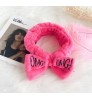 OMG Headbands for Women Girls Bow Wash Face Turban Makeup Elastic Hairband Coral Fleece Headband Hair Accessories