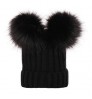 2022 Cute lady Beanies caps Crochet Warm Knit Fur Ball Hats Kids Removable Pom Winter Hat