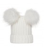 2022 Cute lady Beanies caps Crochet Warm Knit Fur Ball Hats Kids Removable Pom Winter Hat