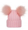 2022 Cute lady Beanies caps Crochet Warm Knit Fur Ball Hats Kids Removable Pom Winter Hat