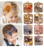 5pcs/set New Hair Bows Elastic Kids Hairbands Cute Velvet Chiffon Headbands Baby Girls Headbands Set