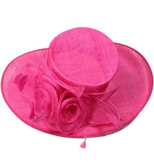 Wholesale 2022 ladies Spring Autumn sun hat women luxury wide brim hat church party wedding hat for women