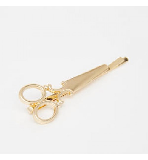 Girls Chic Alloy Scissor Shape Pin Hairgrips Fashion Golden Metal Hair Clips Hair Accessories