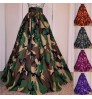 2022 Camouflage Plus Size Floor-Length Skirts Women Printed A Line Skirts Girls High Waist Long Skirts