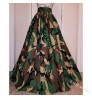 2022 Camouflage Plus Size Floor-Length Skirts Women Printed A Line Skirts Girls High Waist Long Skirts