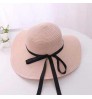 Fashion Straw Hat For Women Summer Casual Wide Brim Sun Cap With Bow-knot Ladies Vacation Beach Hats