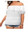 New Arrivals 2022 Samoa Design Polynesian Tribal Tops Women Chiffon Shirt Off Shoulder Ruffle Blouses Plus Size Womens Blouse