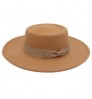 2022 Wholesale High Quality Women Cashmere Felt Cap Wide Brim Top Hat Bowknot Fedora Hat Basiner Melonik For Lady Bowler Hat