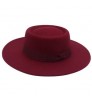 2022 Wholesale High Quality Women Cashmere Felt Cap Wide Brim Top Hat Bowknot Fedora Hat Basiner Melonik For Lady Bowler Hat