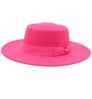 2022 Wholesale High Quality Women Cashmere Felt Cap Wide Brim Top Hat Bowknot Fedora Hat Basiner Melonik For Lady Bowler Hat