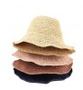 OEM Customized Women Beach Bucket Hat Summer Sun Hat Lady Foldable Paper Straw Hat