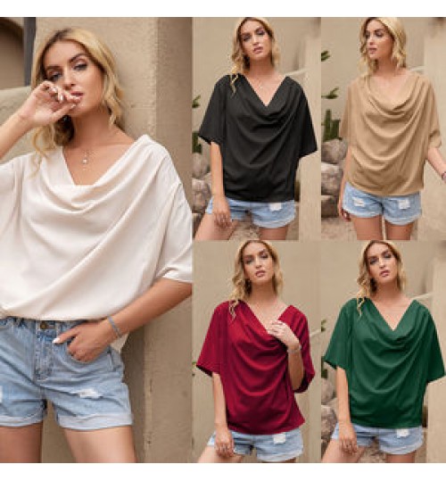 summer woman shirt blouse pleated puff fashion design woman t shirt blouse