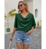 summer woman shirt blouse pleated puff fashion design woman t shirt blouse