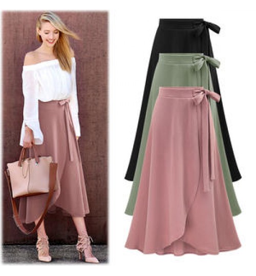 JF Faldas Largas Skirt Long Wrap Skirt Sexy Dinner Dress Clothes Cheap Casual Fat Womens Career Dresses Plus Size Elegant Skirt