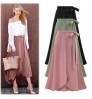 JF Faldas Largas Skirt Long Wrap Skirt Sexy Dinner Dress Clothes Cheap Casual Fat Womens Career Dresses Plus Size Elegant Skirt