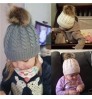 Baby Winter Knit Warm Soft Beanie Hat for Children Top sale ladies winter knit hat beanie with fur pom