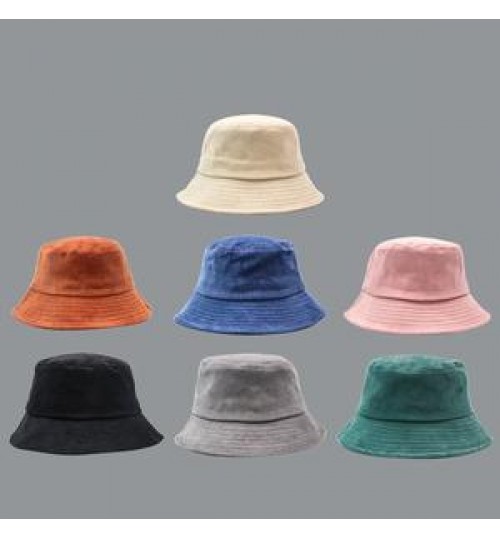 NEW custom logo candy color women soft cotton fashion bucket hat outdoor lady stripe bucket hat