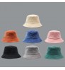 NEW custom logo candy color women soft cotton fashion bucket hat outdoor lady stripe bucket hat