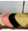 Autumn And Winter Soft Rabbit Fur Wool Knitted Pile Hat Ladies Simple Warm Earmuff Head Hat