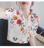 summer Elegant Printed Shirt Chiffon Blouse Women's Tops Office Slim White Long Sleeve woman tops Shirts blusas de muje