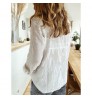 S M L XL 2XL 3XL 4XL 5XL Long Sleeve Casual Women Shirts Linen Blouse