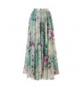 Elegant ladies Summer Skirt Hot Sale New fashion Skirt floral print Shrink long women skirts maxi