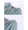 Vintage embroidered three quarter sleeve ladies loose chiffon tops and blouses