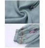 Vintage embroidered three quarter sleeve ladies loose chiffon tops and blouses