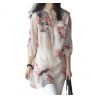 fashion women blouse summer long sleeve large size flower ladies blouse