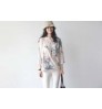 fashion women blouse summer long sleeve large size flower ladies blouse