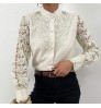 2022 New Fashion Long Sleeve V-Neck Women'S Blouses & Shirts Women Laced Shirt