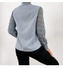 2022 New Fashion Long Sleeve V-Neck Women'S Blouses & Shirts Women Laced Shirt