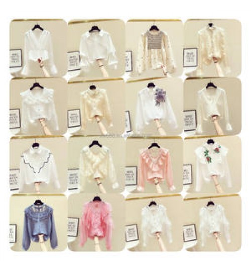 Autumn Fashion Button Up Satin Silk Shirt Vintage Blouse Women White Lady Long Sleeves Female Loose Street Shirts