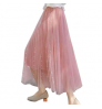 Girl skirt women summer spring autumn mesh tulle skirts elastic high waist A Line long skirts