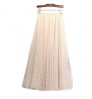 Girl skirt women summer spring autumn mesh tulle skirts elastic high waist A Line long skirts