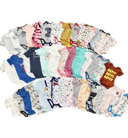 Wholesale Mixed New Born Cute Short Sleeve Summer Cotton Infant Baby Boys Girls Jumpsuits stock lots Rompers