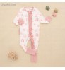 New soft Baby clothing Baby Boys Girls Jumpsuit Outfit 95%Bamboo 5%Spandex Custom Printed Sleepsuit Baby Ruffle Zipper Romper