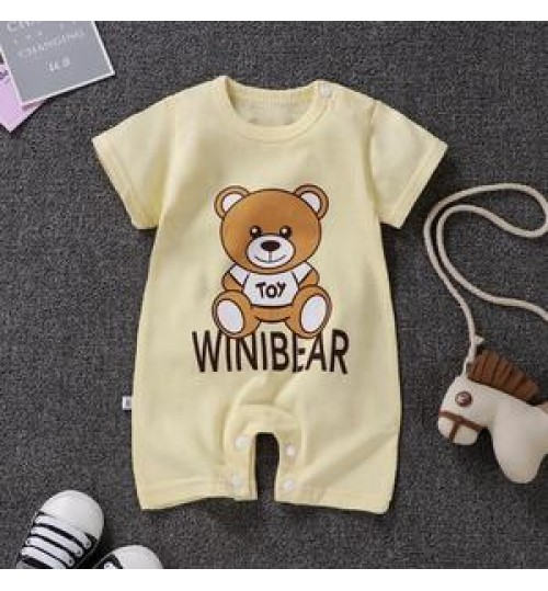 High. Quality Baby 100% cotton overall romper Summer new children's short sleeve cloth Baby cartoon jumpsuit bodysuit