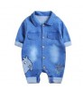 2021 Spring New Handsome 3 24 Months baby Denim clothes Romper Baby clothing girls boys giraffe short sleeve jumpsuit baby